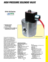 Thumbnail of document Data Sheet - SVH-121 2-Way, NO, NC, 316 SS, Very High Pressure Solenoid Valves